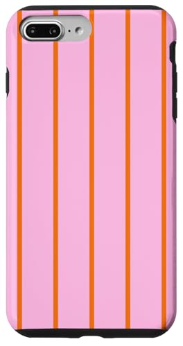 Pink and Orange Stripes Thin Vertical Lines Retro Aesthetic Hülle für iPhone 7 Plus/8 Plus Pink and Orange Stripes Thin Vertical Lines Retro Aesthetic Hülle für iPhone 7 Plus/8 Plus von Annalisse Striped Creations Co.