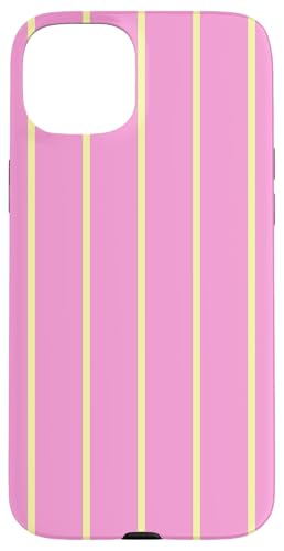 Pink and Yellow Stripes Thin Vertical Lines Retro Aesthetic Hülle für iPhone 15 Plus Pink and Yellow Stripes Thin Vertical Lines Retro Aesthetic Hülle für iPhone 15 Plus von Annalisse Striped Creations Co.