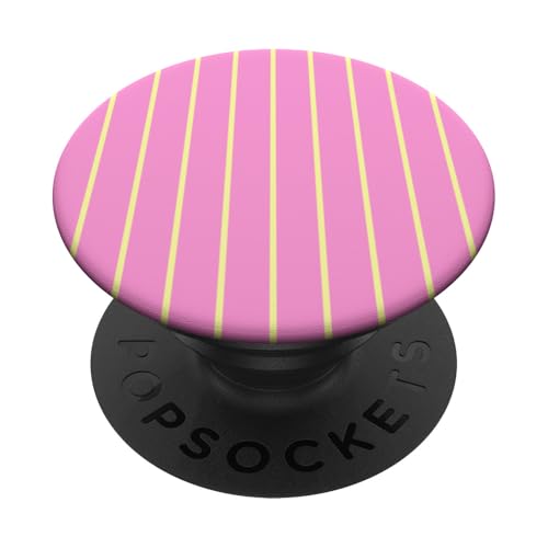 Pink and Yellow Stripes Thin Vertical Lines Retro Aesthetic PopSockets Klebender PopGrip Pink and Yellow Stripes Thin Vertical Lines Retro Aesthetic PopSockets Klebender PopGrip von Annalisse Striped Creations Co.