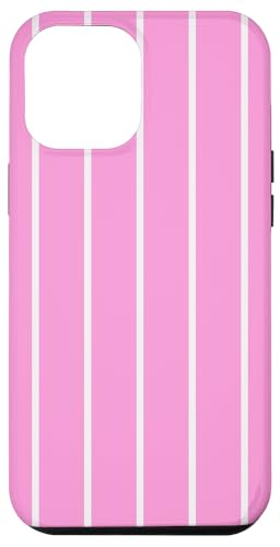 Pink with White Stripes Thin Vertical Lines Retro Aesthetic Hülle für iPhone 12 Pro Max Pink with White Stripes Thin Vertical Lines Retro Aesthetic Hülle für iPhone 12 Pro Max von Annalisse Striped Creations Co.