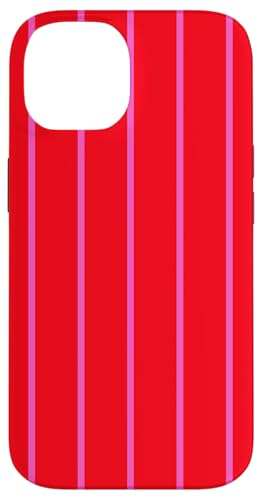 Red with Pink tripes Thin Vertical Lines Trendy Preppy Hülle für iPhone 14 Red with Pink tripes Thin Vertical Lines Trendy Preppy Hülle für iPhone 14 von Annalisse Striped Creations Co.