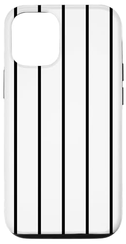 White and Black Stripes Thin Vertical Lines Retro Aesthetic Hülle für iPhone 12/12 Pro White and Black Stripes Thin Vertical Lines Retro Aesthetic Hülle für iPhone 12/12 Pro von Annalisse Striped Creations Co.