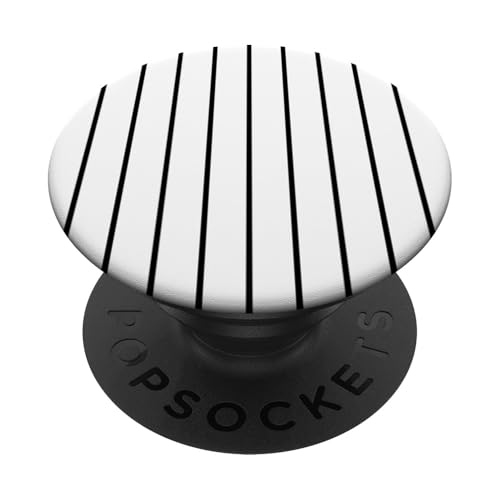 White and Black Stripes Thin Vertical Lines Retro Aesthetic PopSockets Klebender PopGrip White and Black Stripes Thin Vertical Lines Retro Aesthetic PopSockets Klebender PopGrip von Annalisse Striped Creations Co.