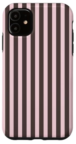 Brown and Pink Stripes Geometric Vertical Lines Boho Pattern Hülle für iPhone 11 Brown and Pink Stripes Geometric Vertical Lines Boho Pattern Hülle für iPhone 11 von Annalisse Striped Creations