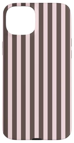 Brown and Pink Stripes Geometric Vertical Lines Boho Pattern Hülle für iPhone 15 Plus Brown and Pink Stripes Geometric Vertical Lines Boho Pattern Hülle für iPhone 15 Plus von Annalisse Striped Creations