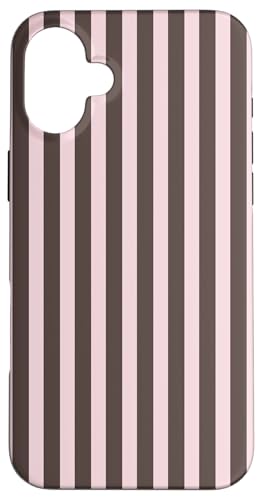 Brown and Pink Stripes Geometric Vertical Lines Boho Pattern Hülle für iPhone 16 Plus Brown and Pink Stripes Geometric Vertical Lines Boho Pattern Hülle für iPhone 16 Plus von Annalisse Striped Creations