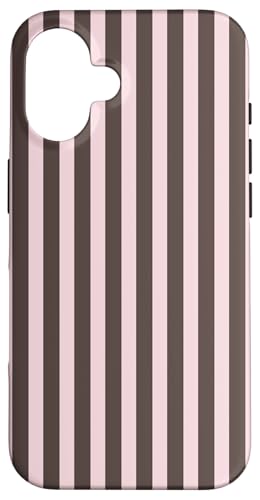 Brown and Pink Stripes Geometric Vertical Lines Boho Pattern Hülle für iPhone 16 Brown and Pink Stripes Geometric Vertical Lines Boho Pattern Hülle für iPhone 16 von Annalisse Striped Creations