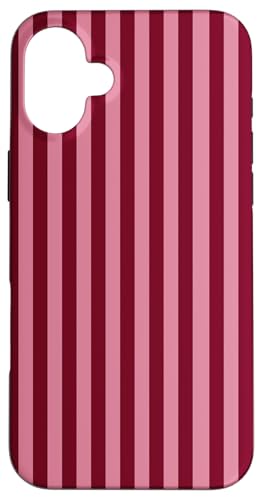 Burgundy and Pink Stripes Geometric Vertical Lines Trendy Hülle für iPhone 16 Plus Burgundy and Pink Stripes Geometric Vertical Lines Trendy Hülle für iPhone 16 Plus von Annalisse Striped Creations