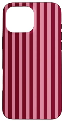 Burgundy and Pink Stripes Geometric Vertical Lines Trendy Hülle für iPhone 16 Pro Max Burgundy and Pink Stripes Geometric Vertical Lines Trendy Hülle für iPhone 16 Pro Max von Annalisse Striped Creations