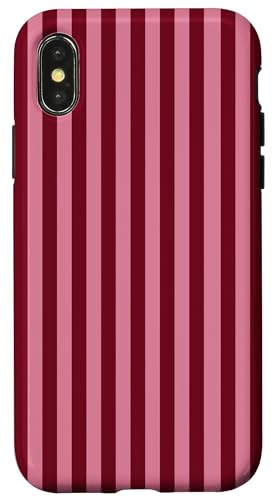 Burgundy and Pink Stripes Geometric Vertical Lines Trendy Hülle für iPhone X/XS Burgundy and Pink Stripes Geometric Vertical Lines Trendy Hülle für iPhone X/XS von Annalisse Striped Creations