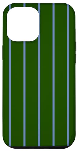 Dark Green and Blue Stripes Thin Vertical Lines Retro Style Hülle für iPhone 12 Pro Max Dark Green and Blue Stripes Thin Vertical Lines Retro Style Hülle für iPhone 12 Pro Max von Annalisse Striped Creations