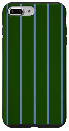 Dark Green and Blue Stripes Thin Vertical Lines Retro Style Hülle für iPhone 7 Plus/8 Plus Dark Green and Blue Stripes Thin Vertical Lines Retro Style Hülle für iPhone 7 Plus/8 Plus von Annalisse Striped Creations