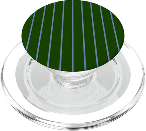 Dark Green and Blue Stripes Thin Vertical Lines Retro Style PopSockets PopGrip für MagSafe Dark Green and Blue Stripes Thin Vertical Lines Retro Style PopSockets PopGrip für MagSafe von Annalisse Striped Creations