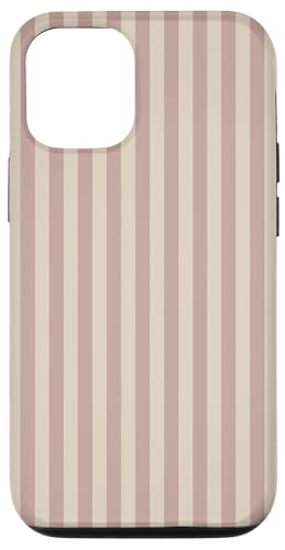 Dusty Rose Beige Stripes Geometric Vertical Lines Pattern Hülle für iPhone 12/12 Pro Dusty Rose Beige Stripes Geometric Vertical Lines Pattern Hülle für iPhone 12/12 Pro von Annalisse Striped Creations