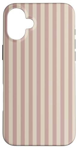Dusty Rose Beige Stripes Geometric Vertical Lines Pattern Hülle für iPhone 16 Plus Dusty Rose Beige Stripes Geometric Vertical Lines Pattern Hülle für iPhone 16 Plus von Annalisse Striped Creations
