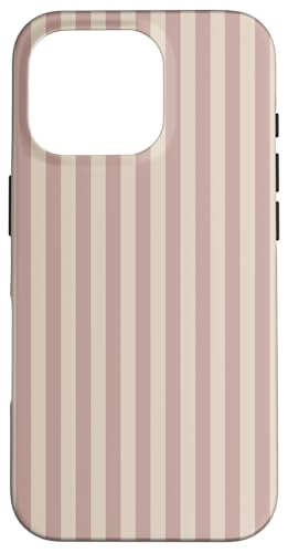 Dusty Rose Beige Stripes Geometric Vertical Lines Pattern Hülle für iPhone 16 Pro Dusty Rose Beige Stripes Geometric Vertical Lines Pattern Hülle für iPhone 16 Pro von Annalisse Striped Creations