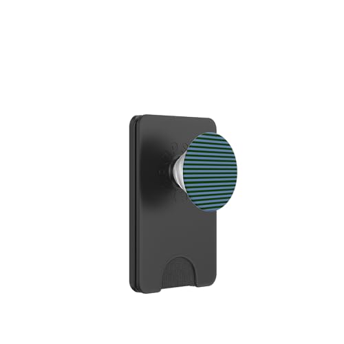 Green and Blue Stripes Geometric Horizontal Lines Pattern PopSockets PopWallet für MagSafe Green and Blue Stripes Geometric Horizontal Lines Pattern PopSockets PopWallet für MagSafe von Annalisse Striped Creations