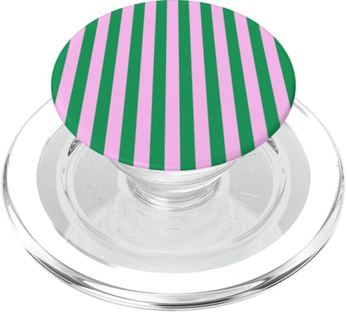 Green and Pink Stripes Geometric Vertical Lines Cute Pattern PopSockets PopGrip für MagSafe Green and Pink Stripes Geometric Vertical Lines Cute Pattern PopSockets PopGrip für MagSafe von Annalisse Striped Creations