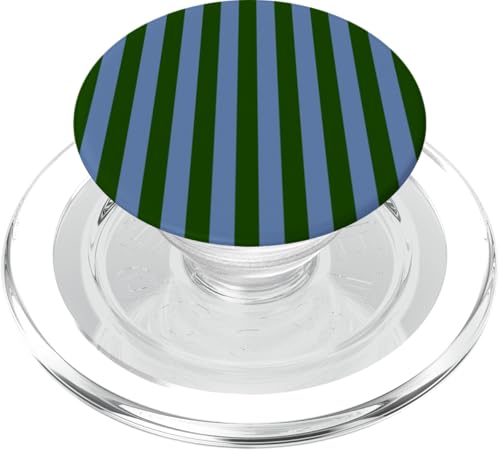 Grüne und blaue Streifen, geometrisches vertikales Linienmuster PopSockets PopGrip für MagSafe Grüne und blaue Streifen, geometrisches vertikales Linienmuster PopSockets PopGrip für MagSafe von Annalisse Striped Creations