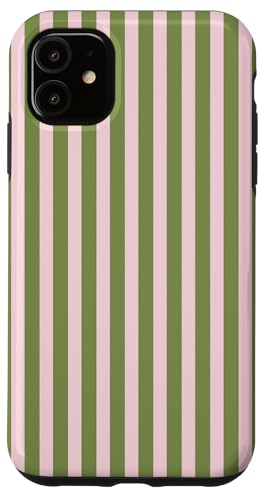 Olive Green and Pink Stripes Vertical Lines Preppy Aesthetic Hülle für iPhone 11 Olive Green and Pink Stripes Vertical Lines Preppy Aesthetic Hülle für iPhone 11 von Annalisse Striped Creations