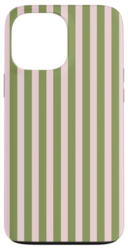 Olive Green and Pink Stripes Vertical Lines Preppy Aesthetic Hülle für iPhone 13 Pro Max Olive Green and Pink Stripes Vertical Lines Preppy Aesthetic Hülle für iPhone 13 Pro Max von Annalisse Striped Creations