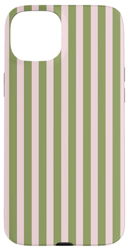 Olive Green and Pink Stripes Vertical Lines Preppy Aesthetic Hülle für iPhone 15 Plus Olive Green and Pink Stripes Vertical Lines Preppy Aesthetic Hülle für iPhone 15 Plus von Annalisse Striped Creations