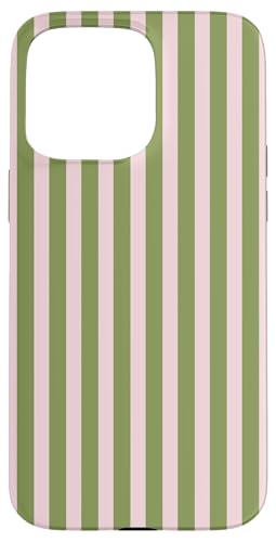 Olive Green and Pink Stripes Vertical Lines Preppy Aesthetic Hülle für iPhone 15 Pro Max Olive Green and Pink Stripes Vertical Lines Preppy Aesthetic Hülle für iPhone 15 Pro Max von Annalisse Striped Creations