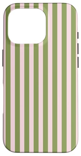 Olive Green and Pink Stripes Vertical Lines Preppy Aesthetic Hülle für iPhone 16 Pro Olive Green and Pink Stripes Vertical Lines Preppy Aesthetic Hülle für iPhone 16 Pro von Annalisse Striped Creations