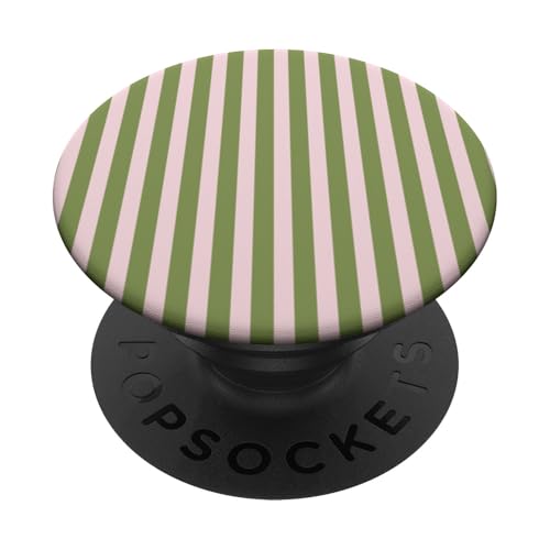 Olive Green and Pink Stripes Vertical Lines Preppy Aesthetic PopSockets Klebender PopGrip Olive Green and Pink Stripes Vertical Lines Preppy Aesthetic PopSockets Klebender PopGrip von Annalisse Striped Creations