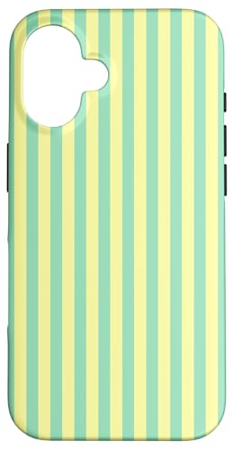 Pastel Yellow and Green Vertical Stripes Trendy Lines Hülle für iPhone 16 Pastel Yellow and Green Vertical Stripes Trendy Lines Hülle für iPhone 16 von Annalisse Striped Creations