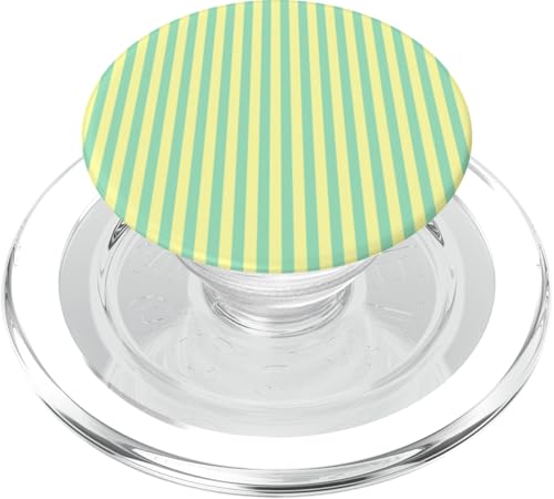 Pastel Yellow and Green Vertical Stripes Trendy Lines PopSockets PopGrip für MagSafe Pastel Yellow and Green Vertical Stripes Trendy Lines PopSockets PopGrip für MagSafe von Annalisse Striped Creations