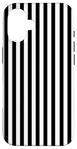 White and Black Stripes Geometric Vertical Lines Pattern Hülle für iPhone 16 White and Black Stripes Geometric Vertical Lines Pattern Hülle für iPhone 16 von Annalisse Striped Creations