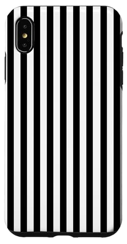 White and Black Stripes Geometric Vertical Lines Pattern Hülle für iPhone XS Max von Annalisse Striped Creations