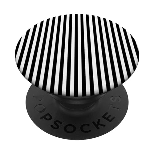 White and Black Stripes Geometric Vertical Lines Pattern PopSockets Klebender PopGrip White and Black Stripes Geometric Vertical Lines Pattern PopSockets Klebender PopGrip von Annalisse Striped Creations