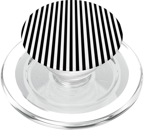 White and Black Stripes Geometric Vertical Lines Pattern PopSockets PopGrip für MagSafe White and Black Stripes Geometric Vertical Lines Pattern PopSockets PopGrip für MagSafe von Annalisse Striped Creations