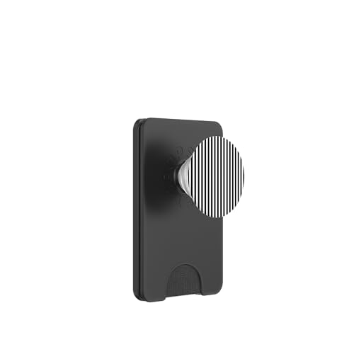 White and Black Stripes Geometric Vertical Lines Pattern PopSockets PopWallet für MagSafe White and Black Stripes Geometric Vertical Lines Pattern PopSockets PopWallet für MagSafe von Annalisse Striped Creations