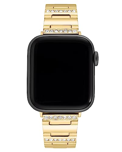 Anne Klein Hochwertiges modisches Armband mit Kristallakzenten für Apple Watch, gold, 42/44/45/Ultra/Ultra 2, WK/1050GPGP42 von Anne Klein