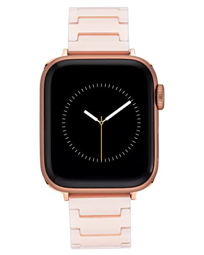 Anne Klein Modisches Armband aus Keramik für Apple Watch, sicher, verstellbar, für Apple Watch, passend für die meisten Handgelenke, Blush/Roségold, 42/44/45/Ultra (49 mm), modern von Anne Klein