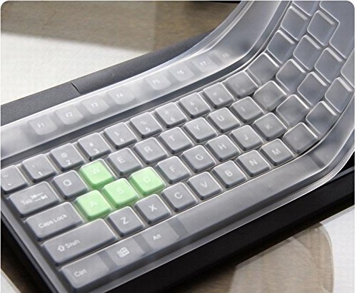 Annedenn Wasserdichte Silikon Universal PC Desktop Tastatur Skin Protector Cover -Weiß von Annedenn