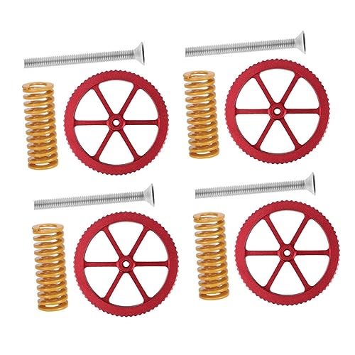 Anneome 1 Satz Teil für 3D-Drucker makramee rot Nivellierfeder-Kit Nivellierer Hitze Bausatz schrauben Mutternsatz für 3D-Drucker Zubehör für 3d-Drucker 3d drucker zubehör Metall von Anneome