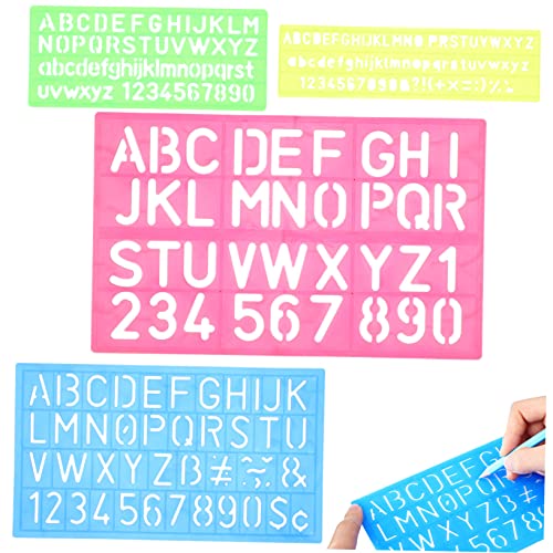 Anneome 4Stücke Kleine Buchstabenschablonen Wiederverwendbare Sprühschablonen Vielseitig Einsetzbar Für DIY Kunsthandwerk Und Wanddekoration Malwerkzeuge von Anneome