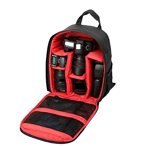 Anneth Multifunktionaler Kamerarucksack, wasserdichte Outdoor-Kameratasche für Wanderungen, Reisen, Sprots-Rot von Anneth