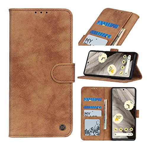 AnnhanT Handyhülle für Google Pixel 7 Hülle, Google Pixel 7 lederhülle, [Kartenfäche,Standfunktion,Magnet], Schutzhülle Flip Case für Google Pixel 7 case - Braun von AnnhanT