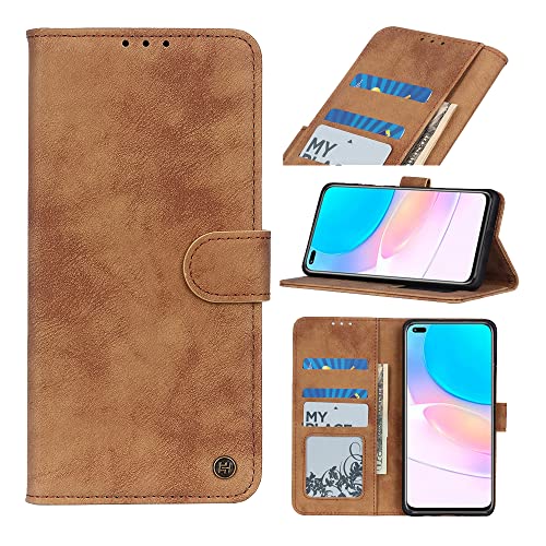 AnnhanT Handyhülle für Honor 50 Lite/Huawei Nova 8i Hülle, Huawei Nova 8i/Honor 50 Lite lederhülle, [Kartenfäche,Standfunktion], schutzhülle Flip Case für Huawei Nova 8i/Honor 50 Lite case -Braun von AnnhanT