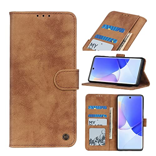 AnnhanT Handyhülle für Huawei Nova 9 / Honor 50 5G Hülle, Huawei Nova 9 / Honor 50 lederhülle, [Kartenfäche,Standfunktion,Magnet], schutzhülle Flip Case für Huawei Nova 9 / Honor 50 case -Braun von AnnhanT