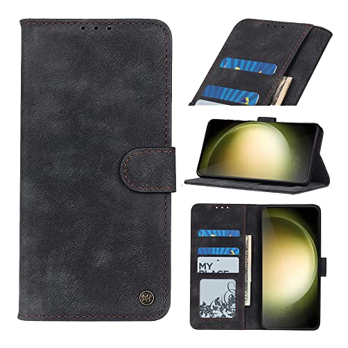 AnnhanT Handyhülle für Samsung Galaxy S23+ Hülle, Samsung Galaxy S23+ lederhülle, [Kartenfäche,Standfunktion,Magnet], Schutzhülle Flip Case für Samsung Galaxy S23+ case - Schwarz von AnnhanT