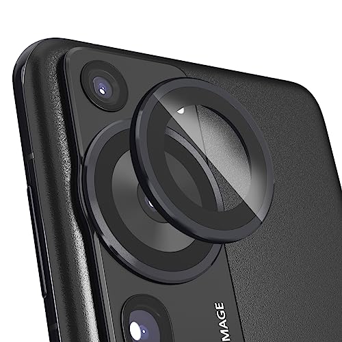 AnnhanT Kameraschutz für Huawei P60 Pro Kamera Panzer Schutz Glas [1 Stück], 9H gehärtetes Glas Kratzfester Kameraobjektivringschutz - Schwarz von AnnhanT