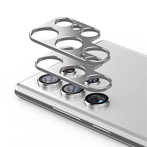 AnnhanT Kameraschutz für Samsung Galaxy S22 Ultra Kamera [2 Stück], [Aluminiumlegierungsrahmen/Kratzfest] Metall kameraschutz für Samsung Galaxy S22 Ultra - Phantom White von AnnhanT