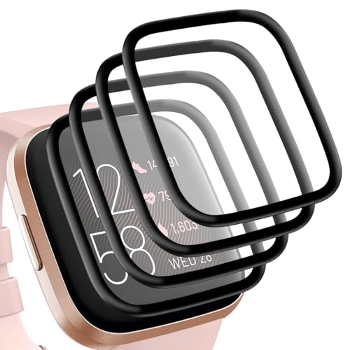 AnnhanT Schutzfolie für Fitbit Versa 2 Folie Weich Displayschutz 4 Stück, Fitbit Versa 2 Schutzfolie [Nicht Panzer Schutz Glas]. HD Folie für Fitbit Versa 2 Schutzfolie von AnnhanT