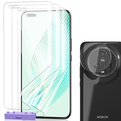AnnhanT Schutzfolie für Honor Magic 5 Pro Folie Weich TPU Displayschutz 3 Stück und für Honor Magic 5 Pro Panzer Schutz Glas Kameraschutz Panzerfolie 1 Stück. HD für Honor Magic 5 Pro Schutzfolie von AnnhanT